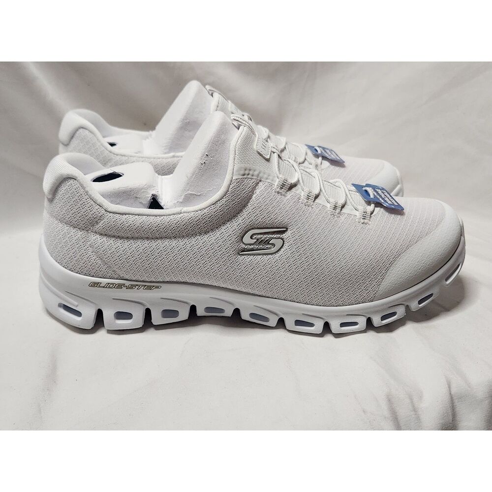Skechers Glide‑Step Resilience Women’s 10 Wide Fit White Silver - Picture 1 of 11